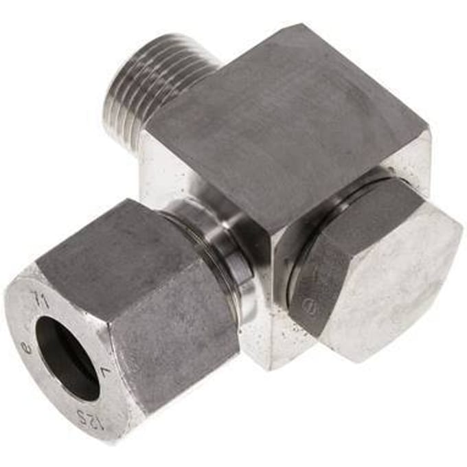 12S & G3/8'' RVS Swivel Joint Snijringkoppeling Buitendraad 400bar Draaibaar ISO 8434-1