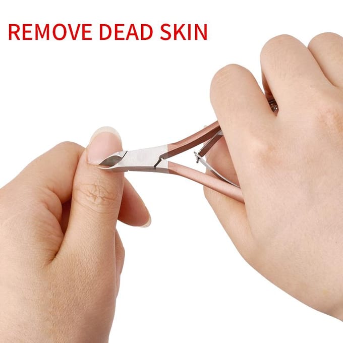 Outil de soin des ongles pour manucure pédicure rose or