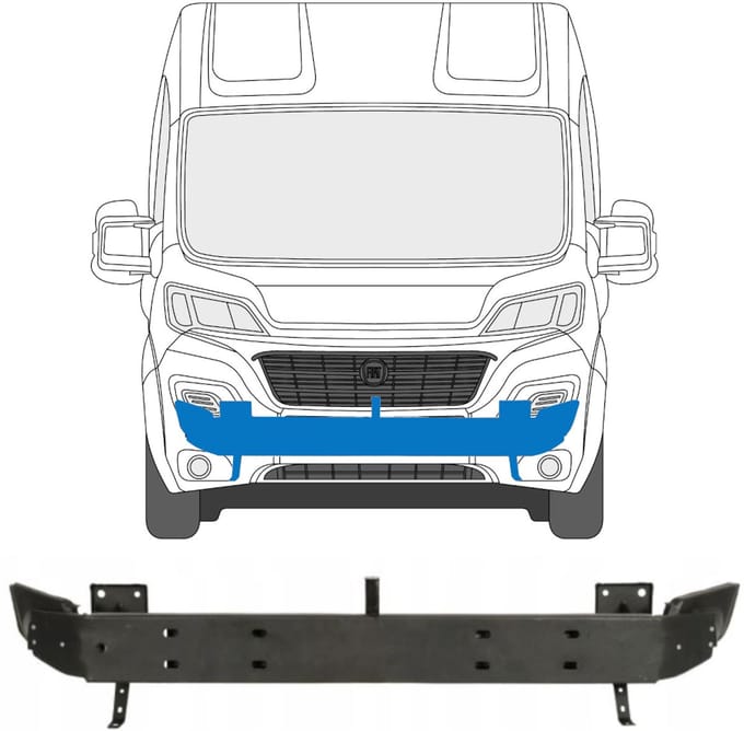 Versterking voorbumper / balk voor Peugeot Boxer 2014-2018