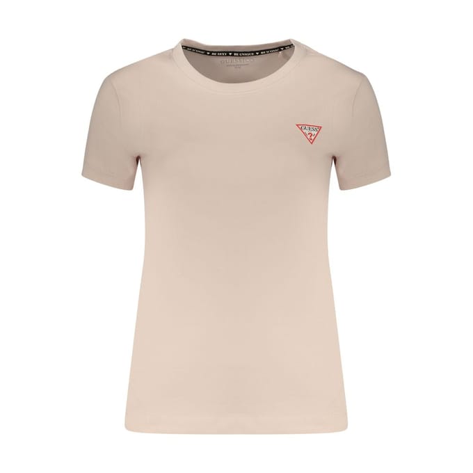 Guess Jeans Roze Katoenen Vrouwen T-Shirt