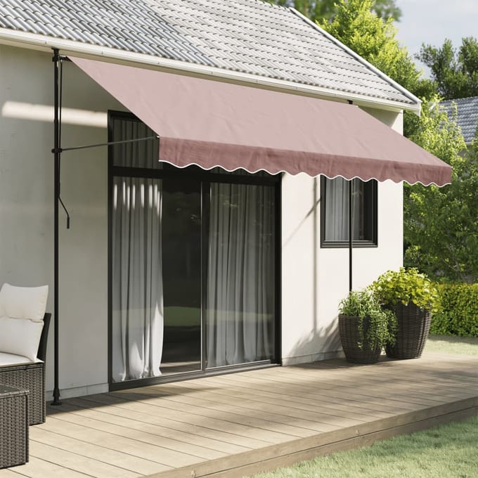 vidaXL - Vervangingsdoek - voor - luifelrok - gestreept - 350 - cm - bruin