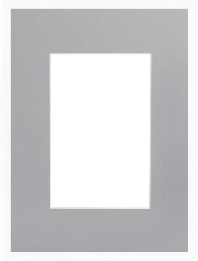 Passe-partouts 822 Grijs 30x40cm met 19x27cm uitsnede (5 stuks)