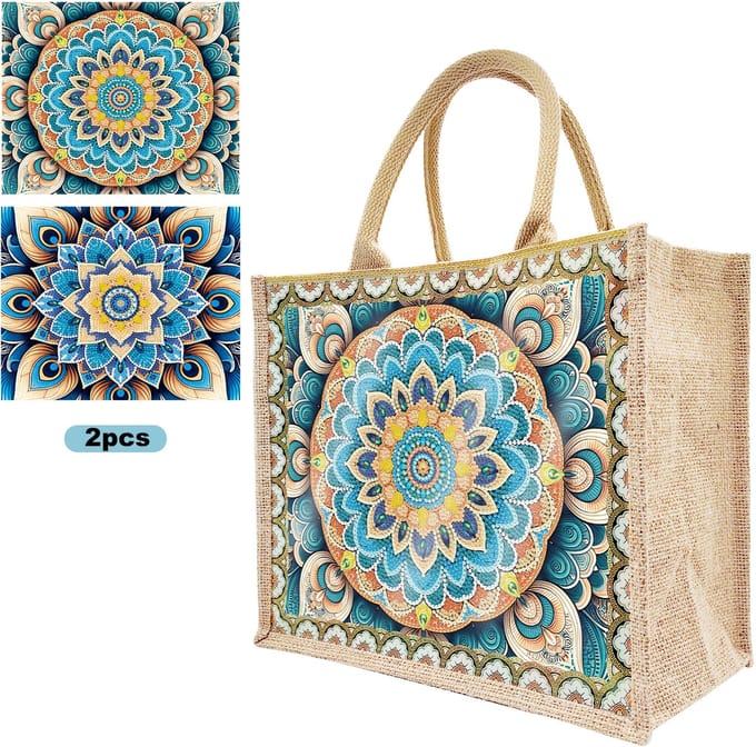 Tas met 2 paintings - HBD310 - Mandala - diamond painting - compleet pakket - Diamond painting by Wietske