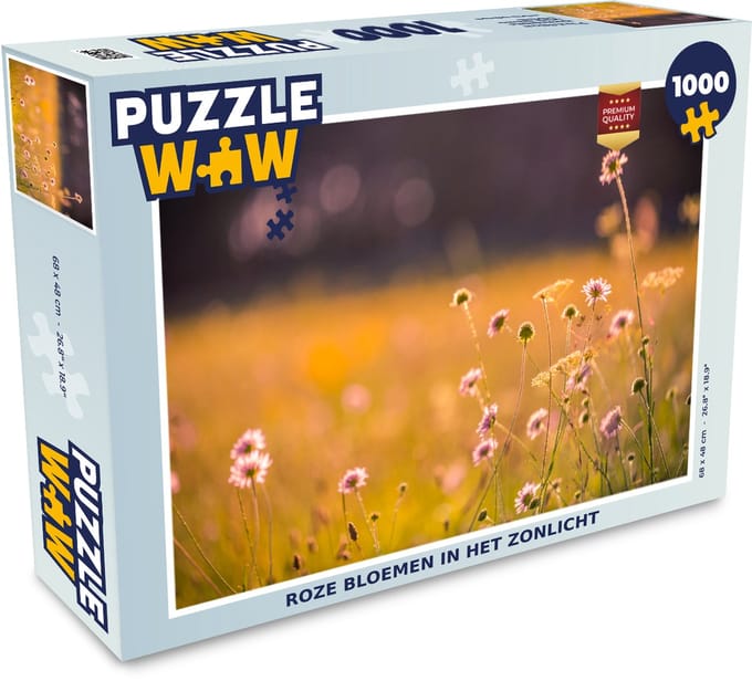 Puzzel Bloemen - Licht - Roze - Legpuzzel - Puzzel 1000 stukjes volwassenen
