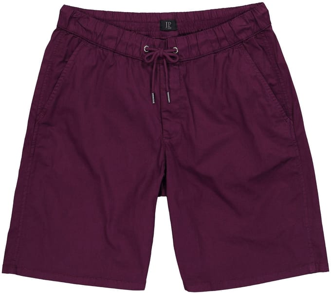 JP 1880 - Heren - Bermuda elastische tailleband - Donkerbordeaux - Maat XL