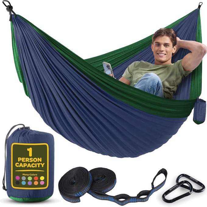 Duurzame Hangmat voor Camping en Reizen - Lichtgewicht en Compact