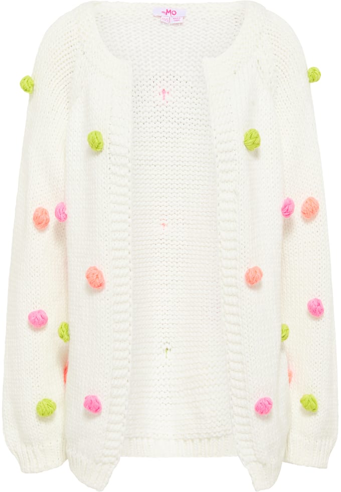 Mymo Vest Blonda Dames Wol Wit Veelkleurig