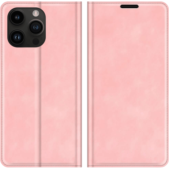 Just in Case iPhone 15 Pro Magnetisch Portemonnee Hoesje Roze