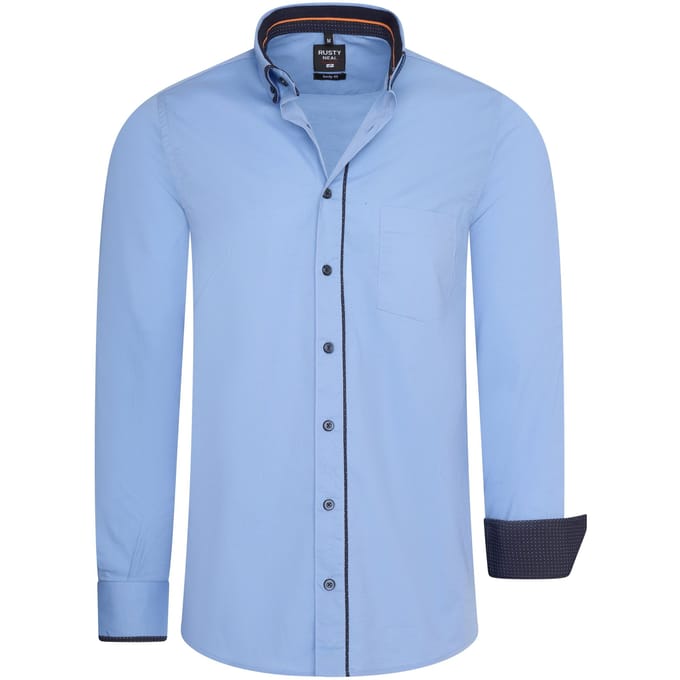 Zakelijk overhemd in een casual design met stretcheffect