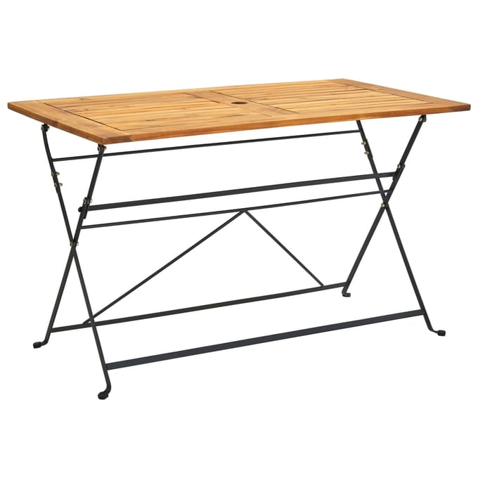 vidaXL - Tuintafel - inklapbaar - 120x70x74 - cm - massief - acaciahout