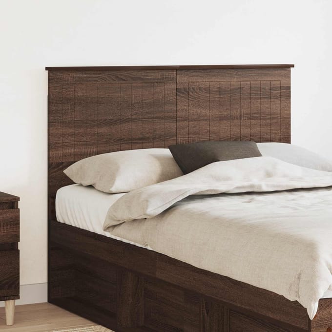 vidaXL Hoofdbord Bruin Eiken Bewerkt hout