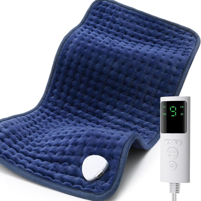 RWB® Warmtekussen Oplaadbaar - Warmtekussen - Warmtedeken - Donkerblauw - 30cm x 10cm x 9cm