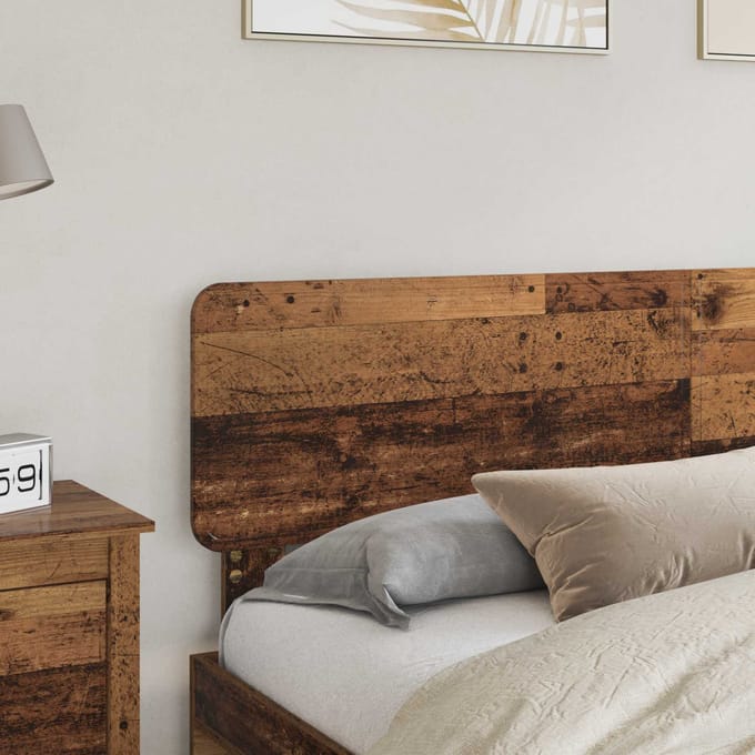 vidaXL - Hoofdbord - Oud - Hout - Bewerkt - hout