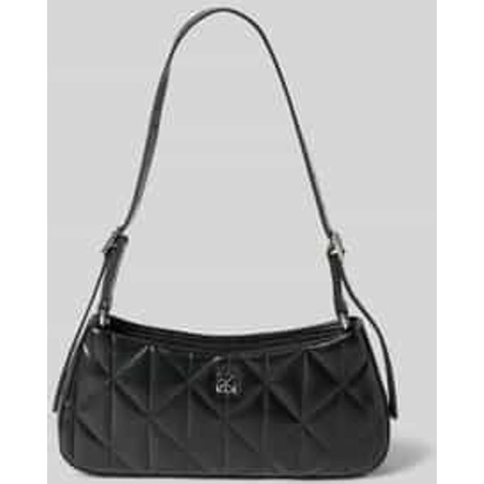 Schoudertas met logodetail model 'Quilted'