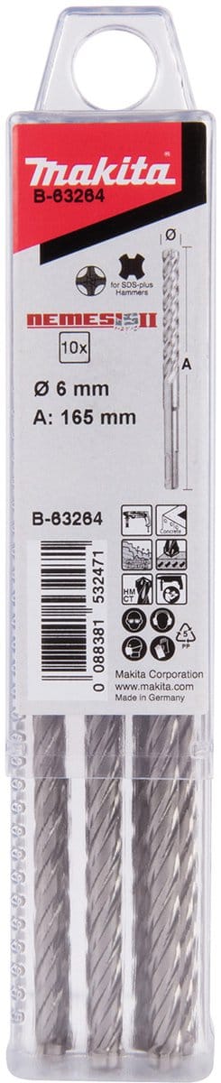Makita B-63264 P4S: Betonboor 6 x 165 mm SDS-PLUS
