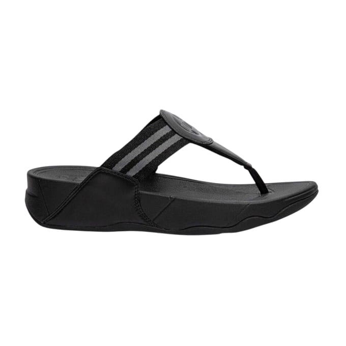 FitFlop Dames Walkstar Brede Sandalen (Zwart)