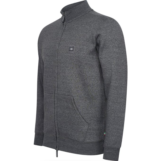 Cappuccino Italia - Heren Vest Fleece Zip Jack - Grijs - Maat L