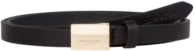 Marc O'Polo Leren Riem Loris Belt W75 Black Zwart