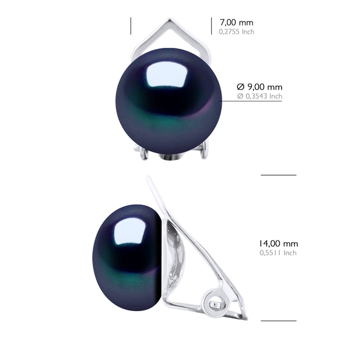 Oorbellen Echte Gecultiveerde Zoetwaterparels Knop 9-10 mm