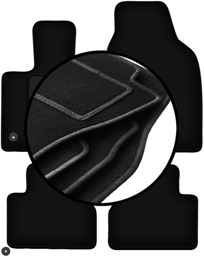 Complete set veloursmatten voor: Fiat E-500X / 500x Electric crossover (2019-)