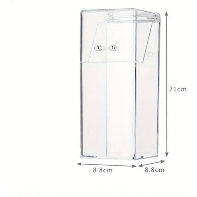1 boîte de rangement pour pinceaux de maquillage, simple et transparente, multifonctionnelle, durable et pratique white