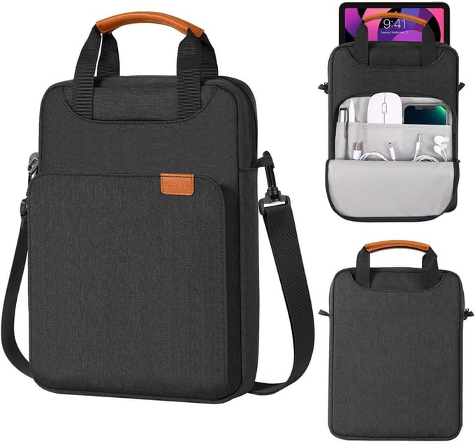 Tablet Schouder Sleeve Tas voor 12.9 Inch Tablets - Geschikt voor iPad Pro, Surface Laptop & Galaxy Tab