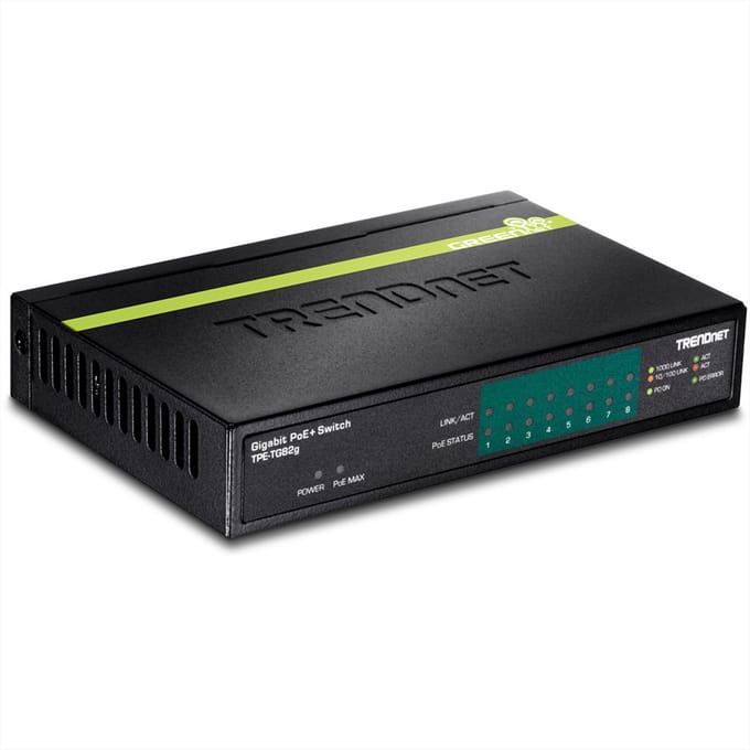 TRENDnet TPE-TG82G 8-Port Gigabit PoE+ Switch