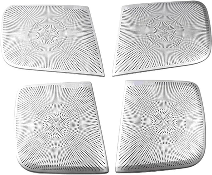 Autoluidspreker Decoratie - Speaker Covers - Interieur Styling - Duurzaam Materiaal - 1 Set - Zilver