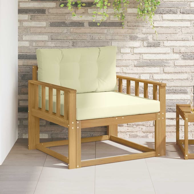 vidaXL - Buiten - Midden - Sofa - Polyester - Wit