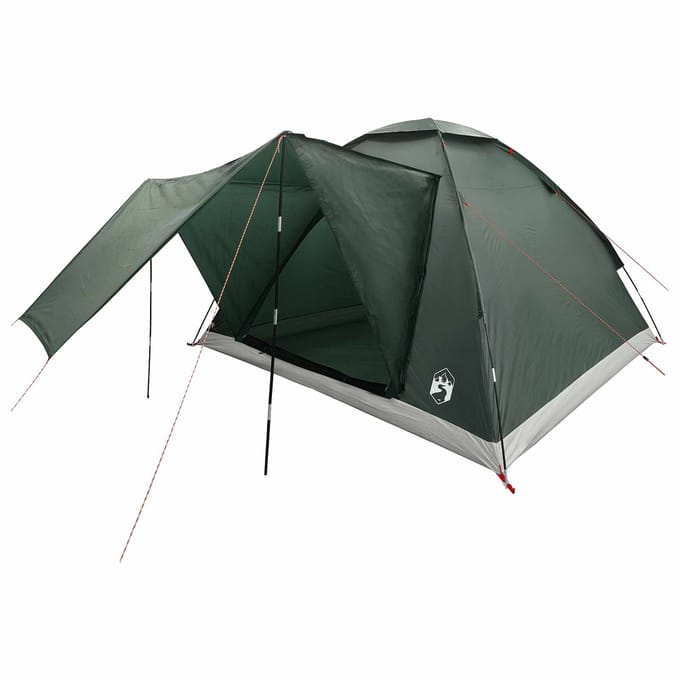 vidaXL - Kamperen - tent - 4-persoons - Leger - Groen - Polyester - en - Staal