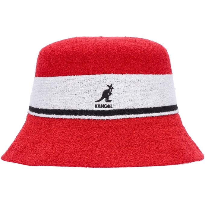 Bermuda Stripe Bucket Scarlet vissershoed voor heren