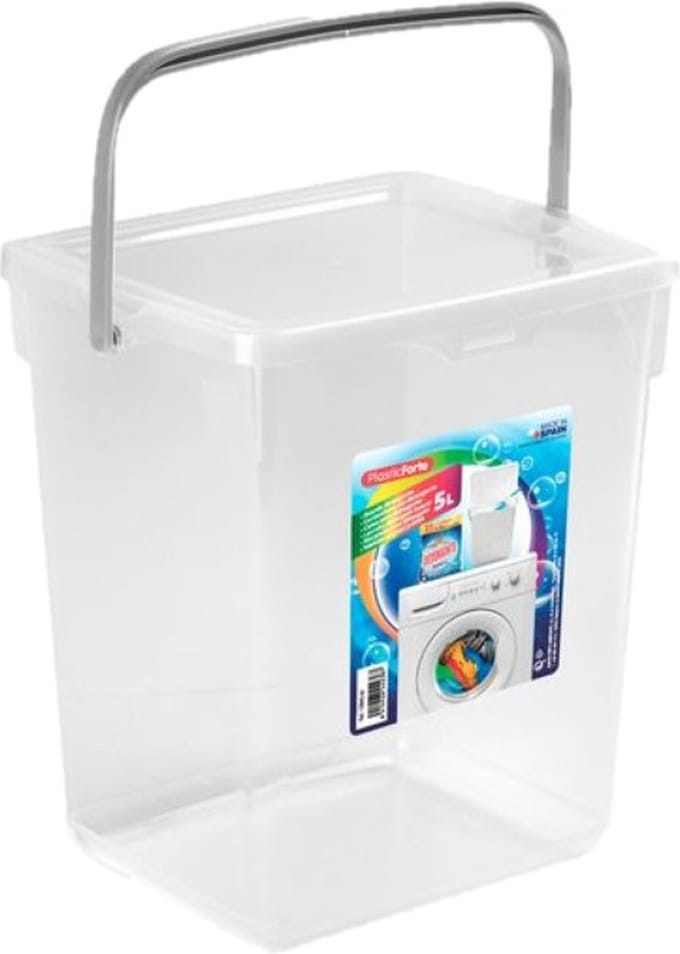 Plasticforte Opbergbox - kunststof - met deksel - transparant - 5 L - 20 x 17 x 23 cm