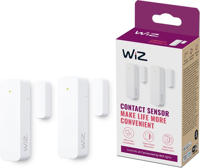 WiZ Contact Sensor - Home Monitoring - 2-pack - directe meldingen via de WiZ app