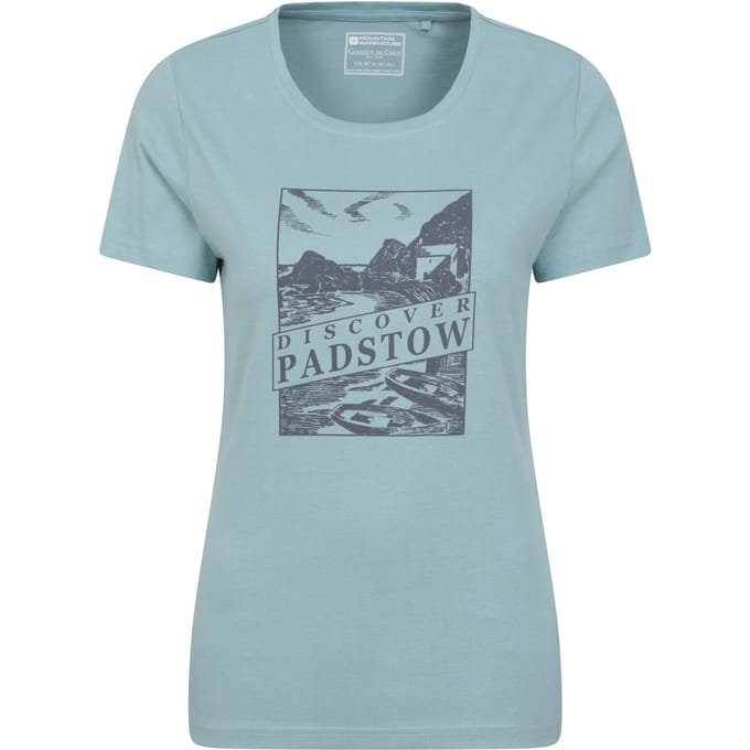 Mountain Warehouse Dames Ontdek Padstow Bedrukt T-shirt (Blauw)