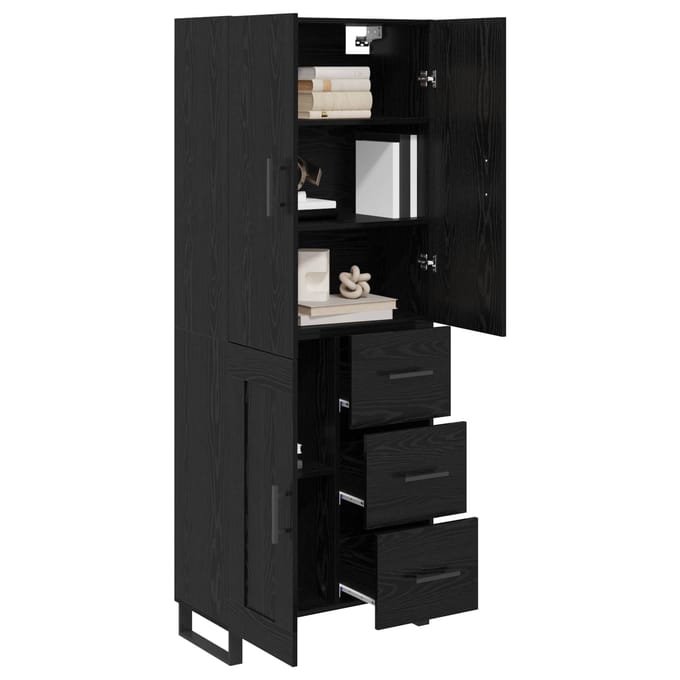 vidaXL - Highboard - 2 - st - Zwart - Eiken - 69,5 - x - 34 - x - 180 - cm