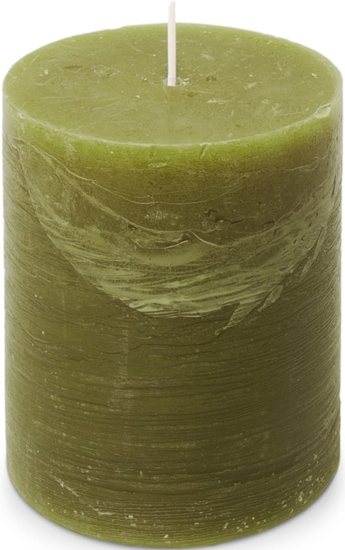 Spaas Rustieke stompkaars Essential Collection 100/130 mm - Olijf groen