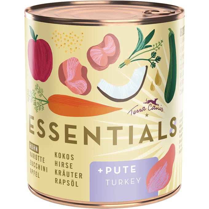 12x780g Terra Canis Essential 8+ Kip & Kalkoen nat hondenvoer