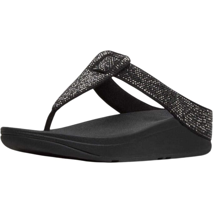 Fit Flop Dames Isabelle Leren Sandalen (Zwart)