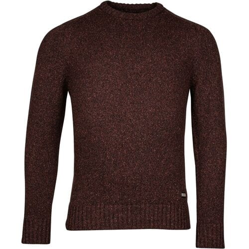 Baileys Trui Crew Neck Single Knit Aubergine / male