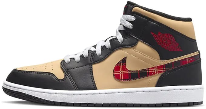 Air Jordan 1 Mid 'Tartan Swoosh' - Maat 47