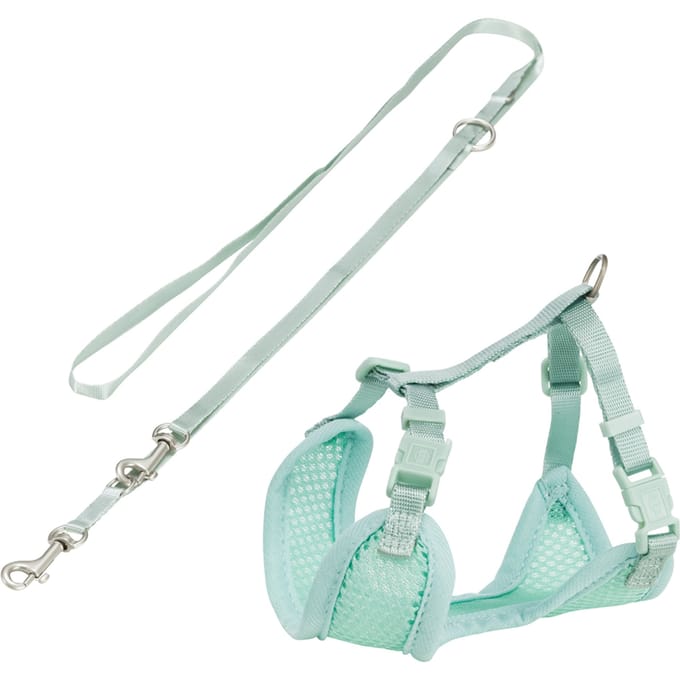 Trixie Junior Puppy Soft Tuigje met Lijn 26-34cm/10mm, 200cm, mintgroen