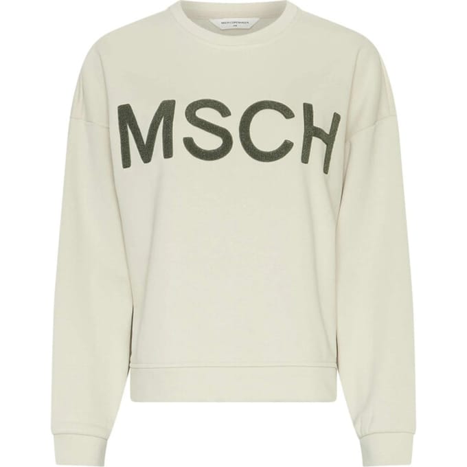 Sweatshirt met labelstitching model 'Mela Briena'