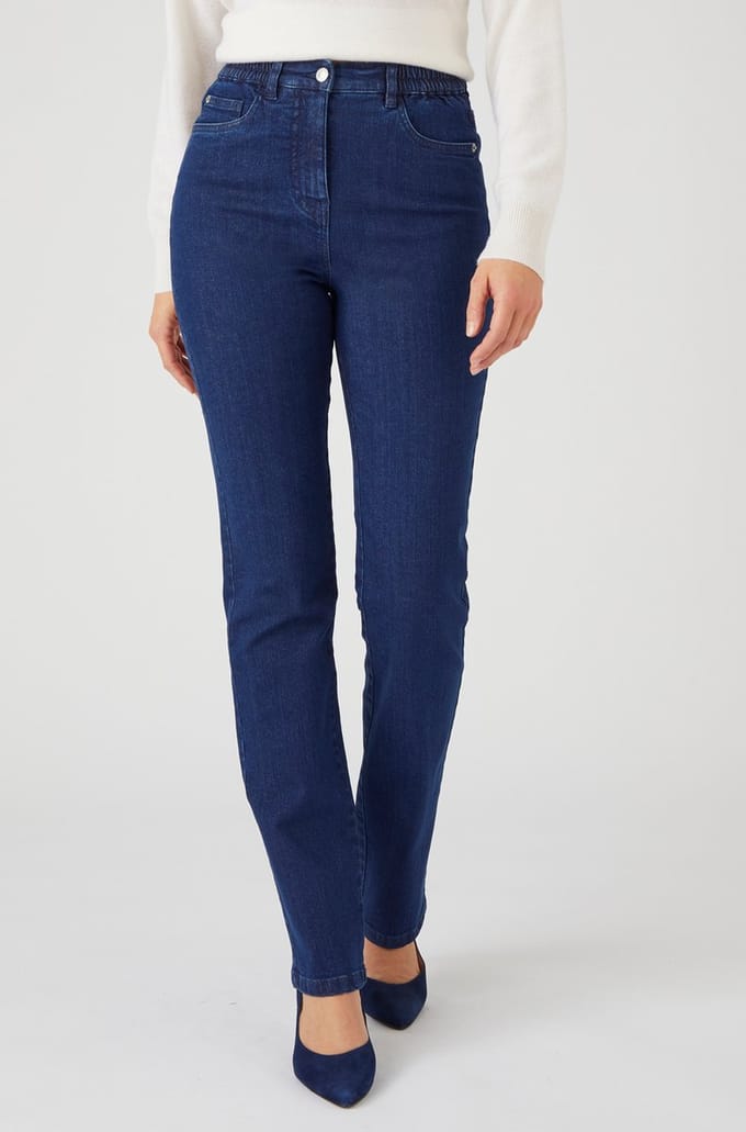 Damart - Jeans met 5 zakken - Dames - Blauw - 36