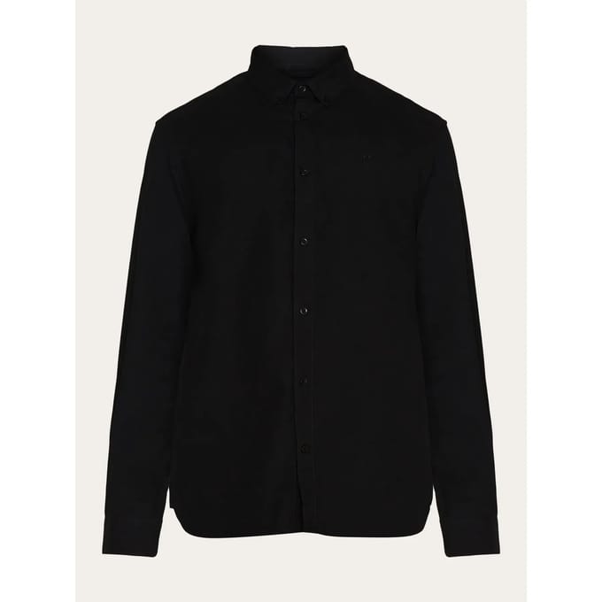Regular fit overhemd met kleine uil KnowledgeCotton Apparel Harald oxford