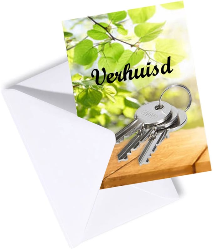 Adreswijziging - Verhuiskaarten - A6 - Set 8 stuks met enveloppen