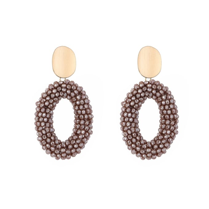 Oorbellen Crystal Classy - Camel - Feestdagen - Kerst - Cadeau