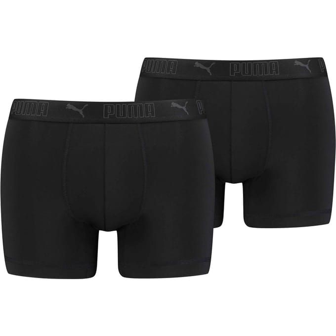 Puma Heren Actieve Boxershorts (Set van 2) (Zwart)