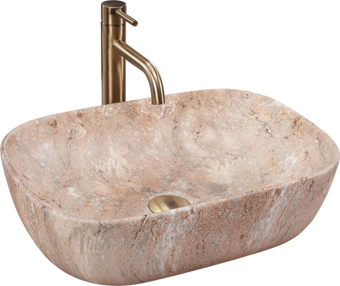 Rea Belinda Savana Opzetwastafel Steen Imitatie 46,5x33,5 cm