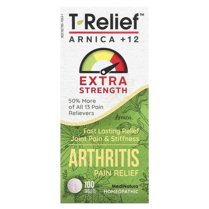 T-Relief™, Arnica +12, Soulagement de la douleur arthritique, 100 comprimés