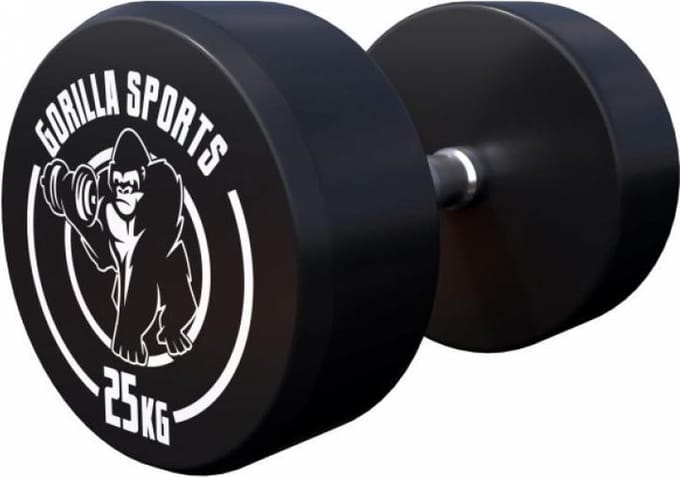 Gorilla Sports Dumbbell - 25 kg - Halter - Vaste dumbell - Gietijzer